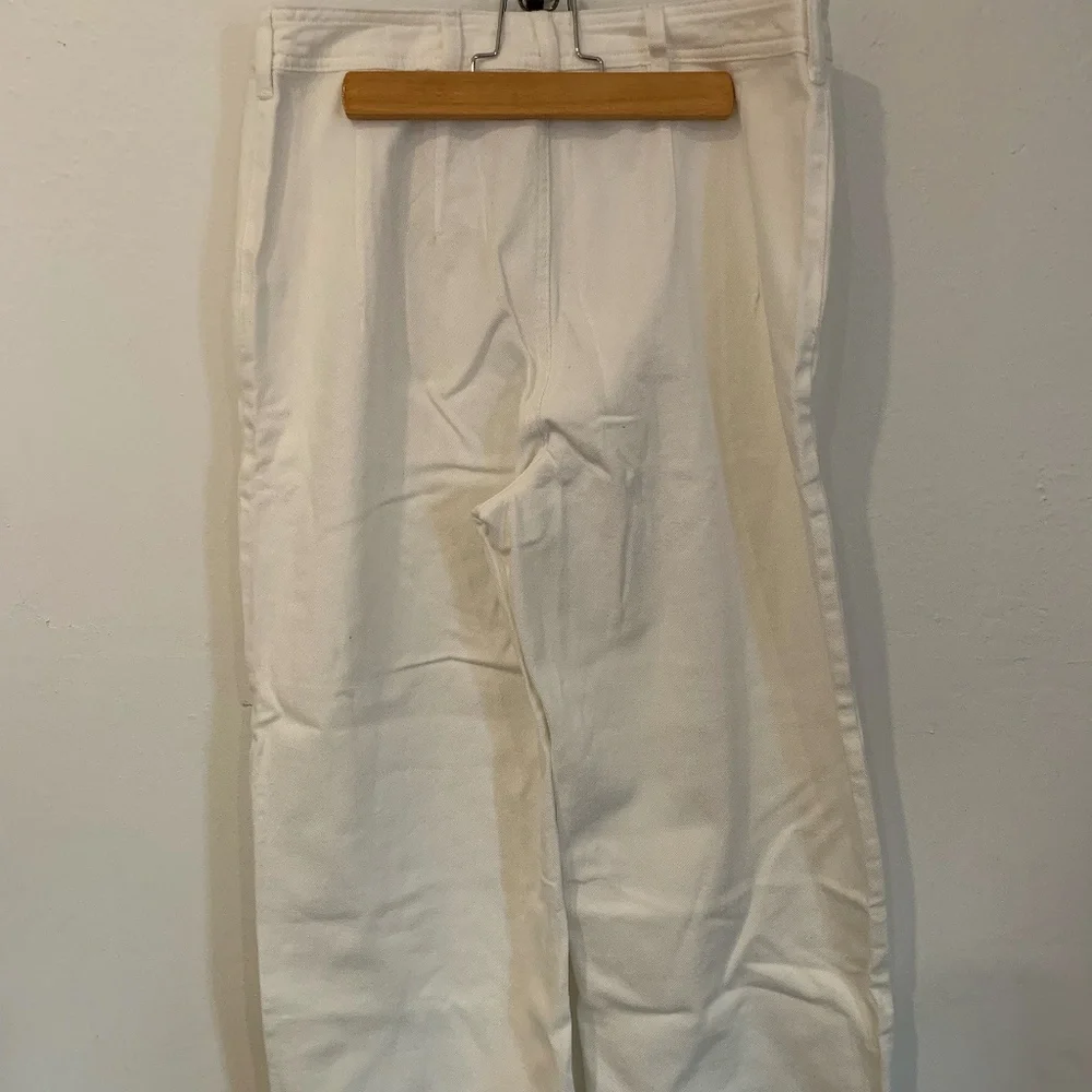 Ivory High Rise Cotton Pant - Picture 2 of 3